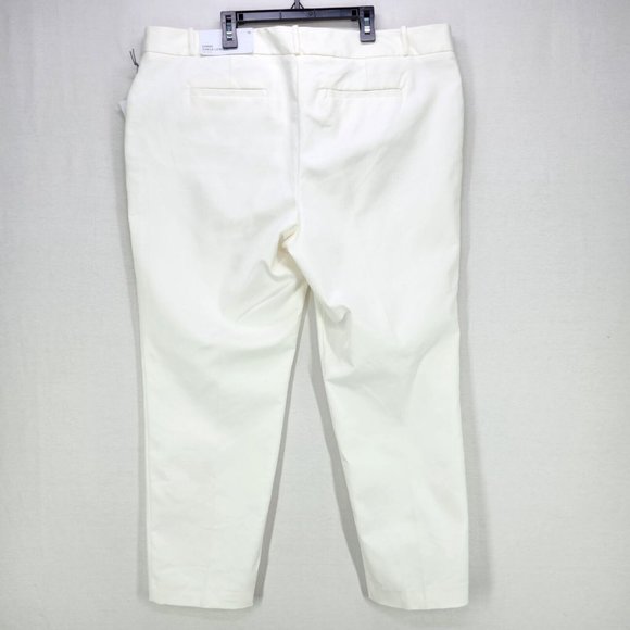 Liz Claiborne Womens Ankle Capri Stretch Pants Size 18 Career Emma Classic White - Picture 2 of 15